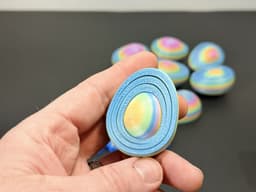 R7 Gyro Egg Fidget | Layered Shell Fidget Toy with Hidden Cavity | R7Makers 3d model