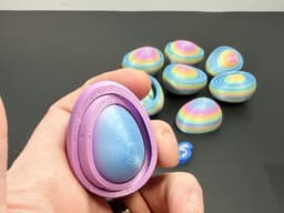 R7 Gyro Egg Fidget | Layered Shell Fidget Toy with Hidden Cavity | R7Makers 3d model