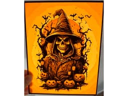 Halloween Skeleton Witch - Hueforge Print 3d model