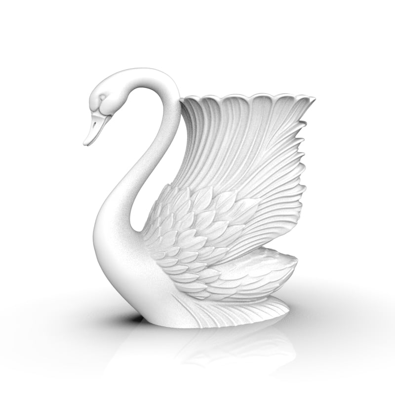 Swan-shaped vase 3d model