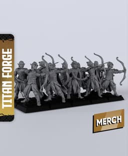 Sylvan Archers - With Free Dragon - 5e DnD Inspired for RPG and Wargamers 3d model