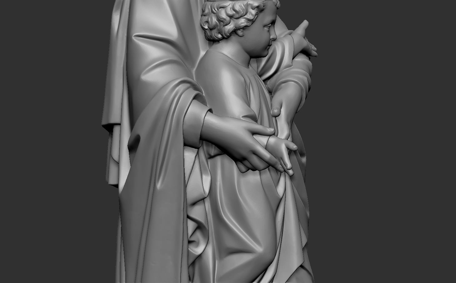 Our Lady and Child Scanning STL Printable 3d model