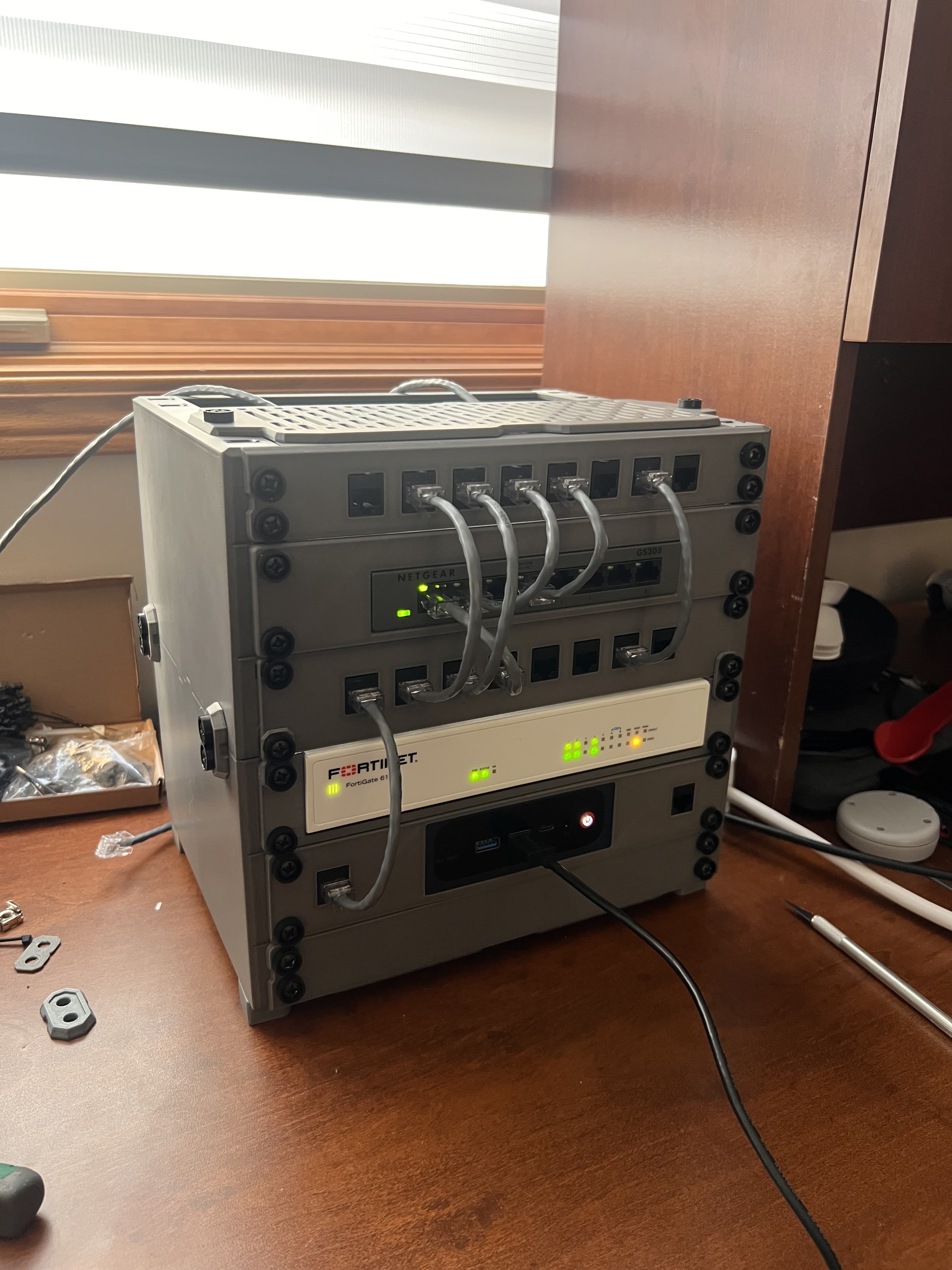 almost done my network setup in the Mod10 rack, Great design. Highly recommend