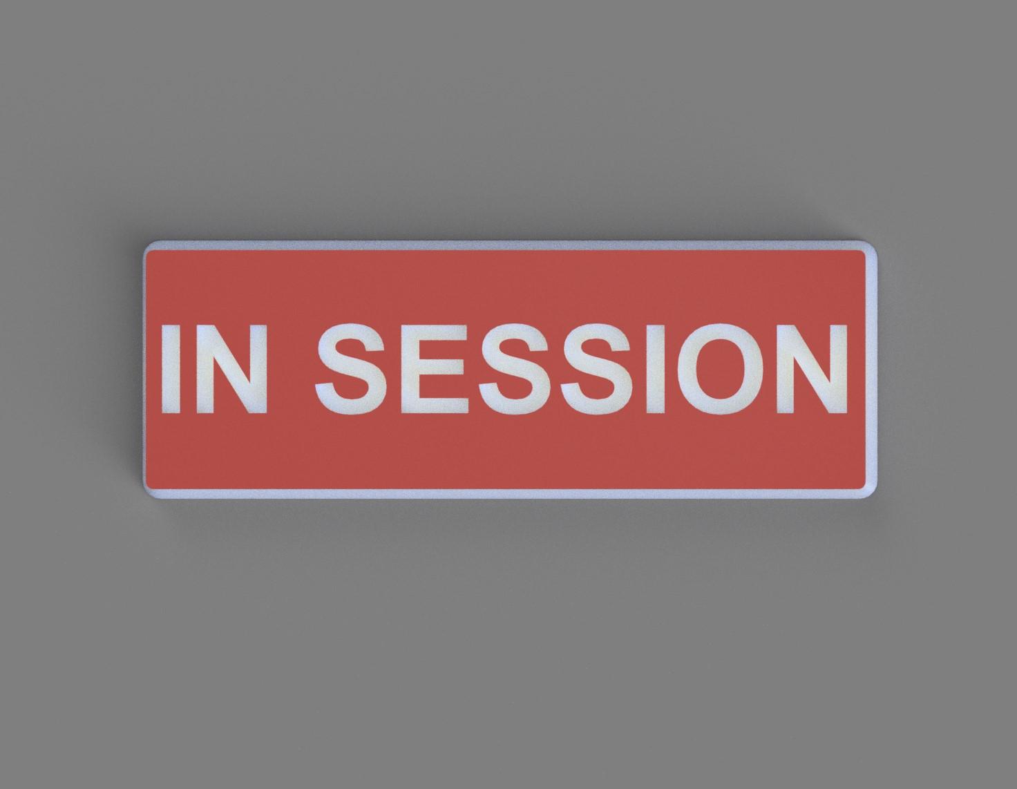 In Session Faceplate for LED Text Box 3d model