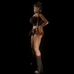 Cute Toon Woman Posing 3d model