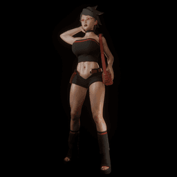 Cute Toon Woman Posing 3d model