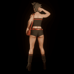 Cute Toon Woman Posing 3d model