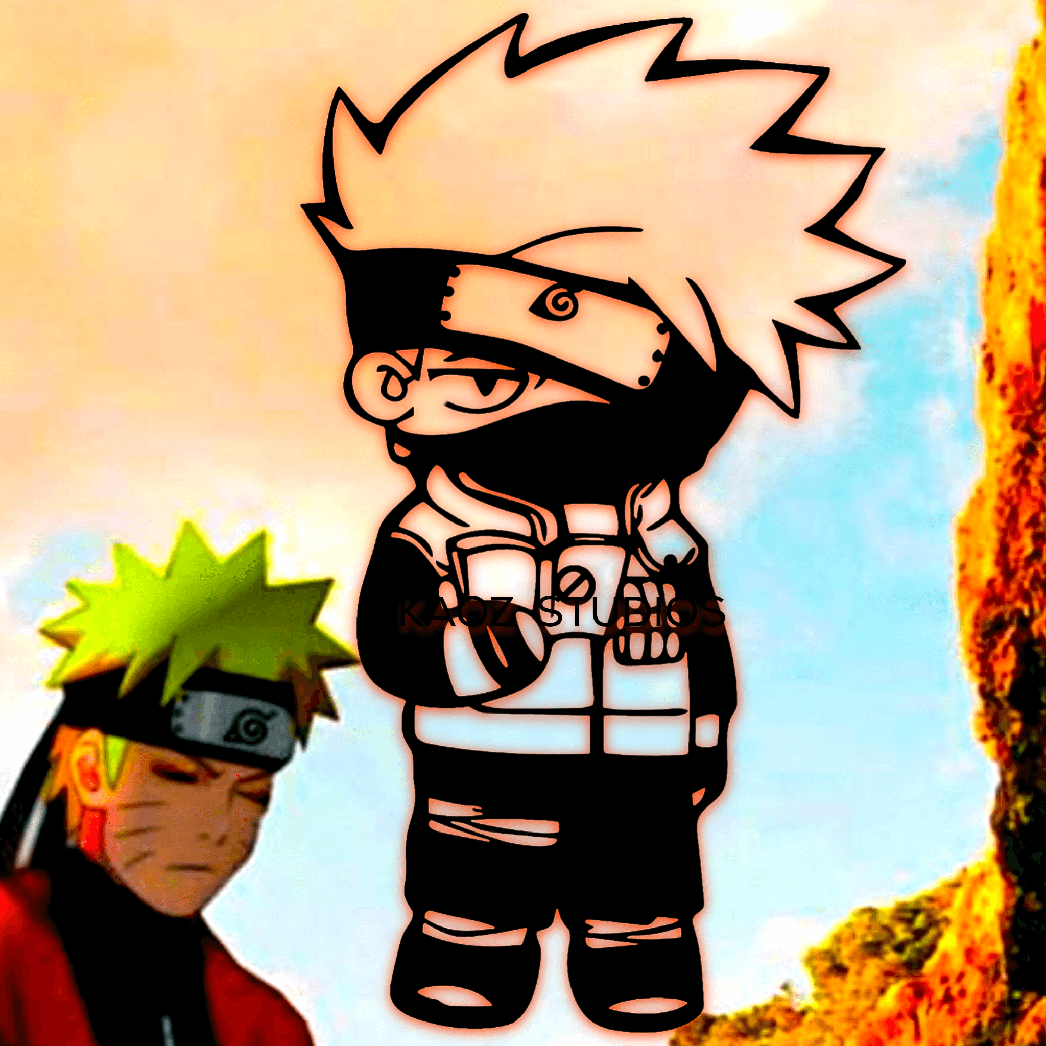 naruto wall art anime wall decor cartoon decoration 3d model