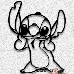lilo and stitch wall art alien wall decor disney fanart decoration 3d model