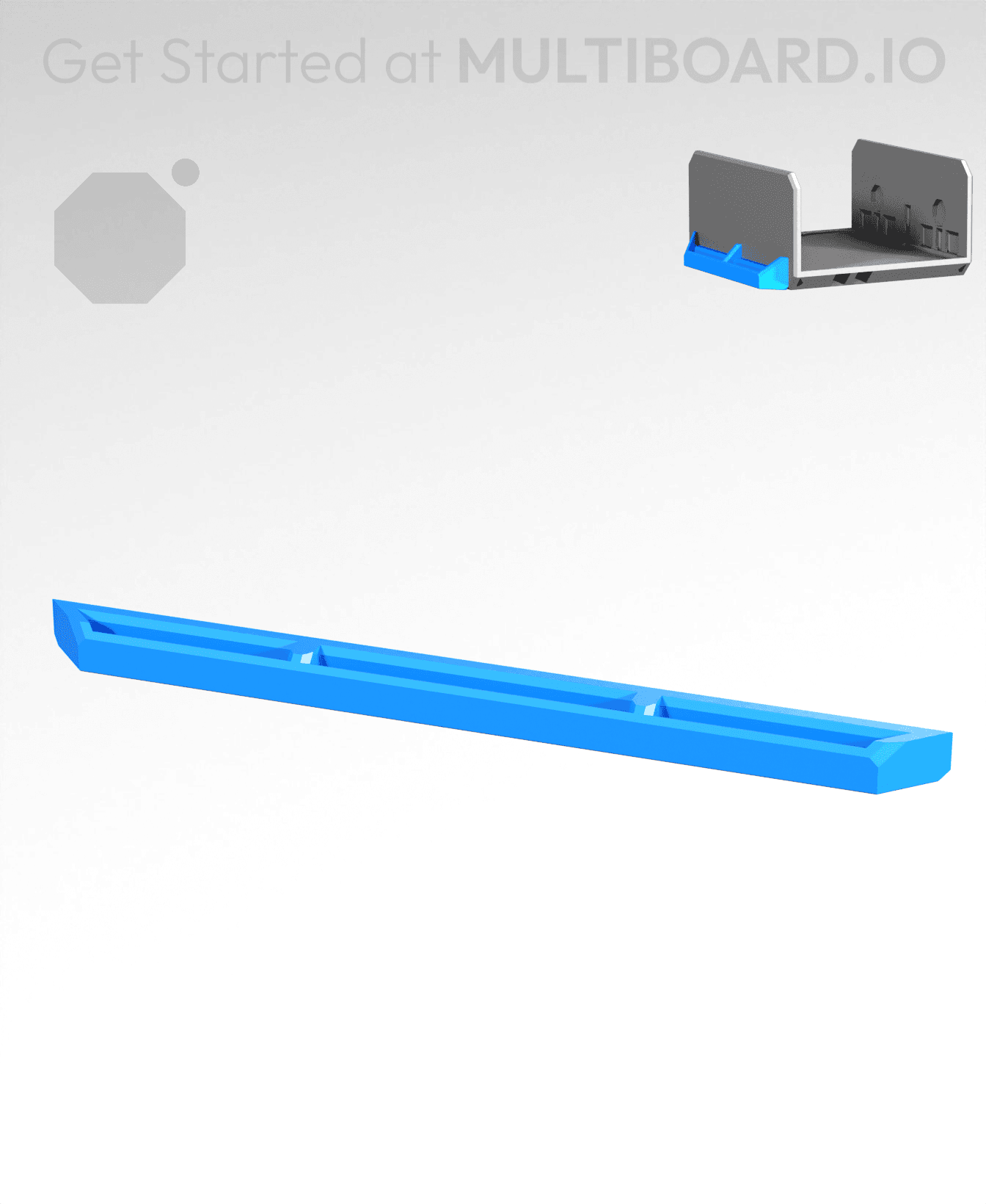 3 CU - Multibin Drawer Short Handle 3d model