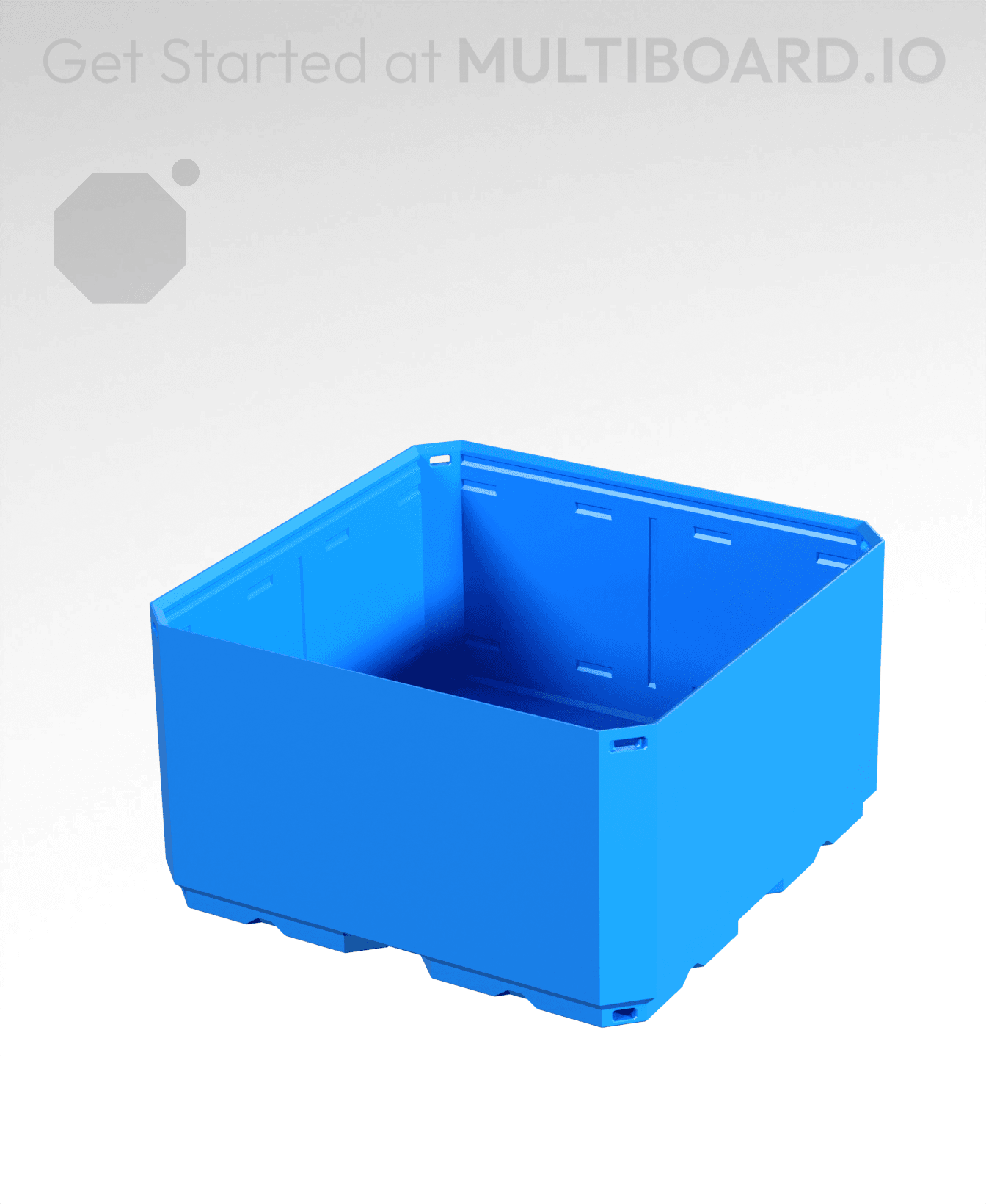2x2x1 CU - Simple Walls - Multibin Shell 3d model