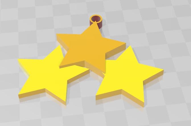 3 étoiles pour le sapin - 3 stars for the Christmass tree 3d model
