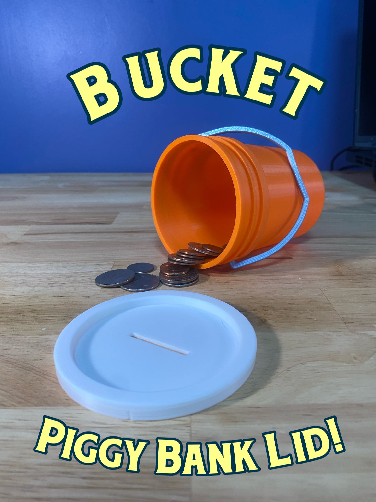 Bucket Piggy Bank Lid 3d model