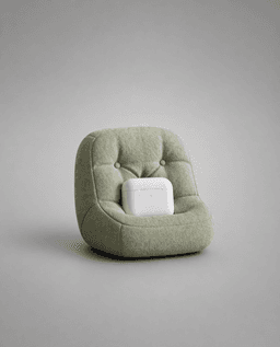 Tufted Mini Sofa Earbuds Holder STL – Cute Desk Organizer & Case Stand 3d model