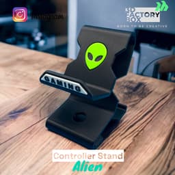 Universal Controller Stand - Inspired by "Alienware" - Print in Place 3d model