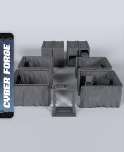 Reanimation Terrain - With Free Cyberpunk - Sci-Fi Gift Ideas for RPG and Wargamers 3d model