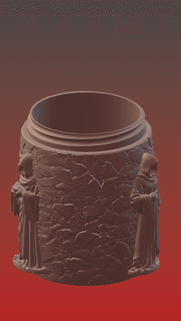 The Unholy Rollers dice tray and dice jar 3d model