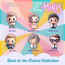 Z-Minis Back to the Future Collection 3d model