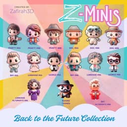 Z-Minis Back to the Future Collection 3d model