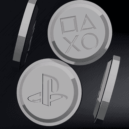 Play Station Bonus Coin From Astro Bot, Astro's PlayRoom Coin / PS5 Coin 3d model