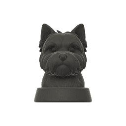 West Highland White Terrier Dog Bust, STL File, 3MF File, 3D Printable Dog Statue, Pet Memorial 3d model
