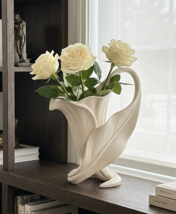 Organic Calla Lily Pitcher Vase – Sculptural Floral Vessel for Grandmillennial and Coquette Home Dec 3d model