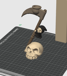 Mini Reaper Skull Stand 3MF | Gothic Decor Multi-Color | Cute 3d model