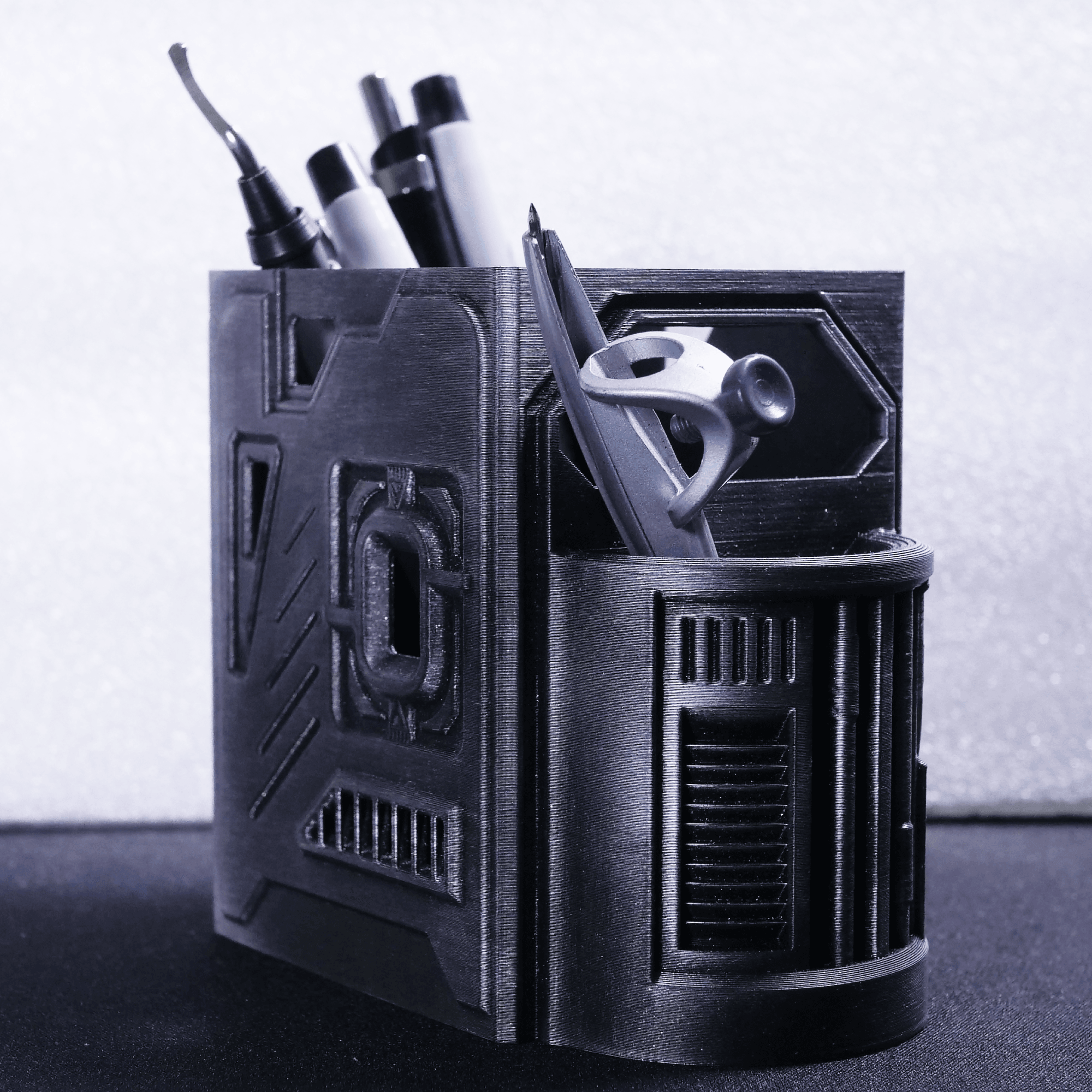 Cyberpunk Pencil Pot 3d model