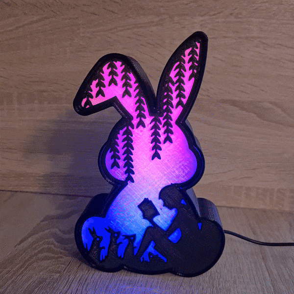 BUNNY RABBIT LED LAMP 3d model