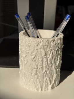 Tree Bark Pencil Pot 3d model