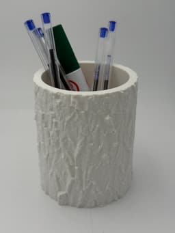 Tree Bark Pencil Pot 3d model