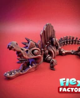 Flexi Factory Skeleton Spinosaurus with Stand and 3MF Included! 3d model