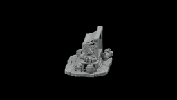 Timber Market Stall Set STL - Printable D&D Tabletop Terrain 3d model