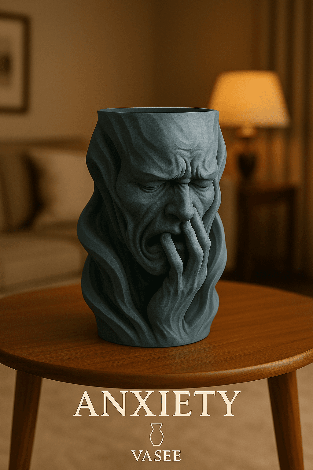 Human Pot Vase Art – human face organizer pot with emotion - 3D model by VASEE on ...