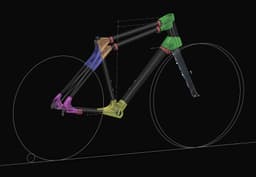 DBS 3D Printed Carbon Fiber Bicycle Frame - Medium 3d model