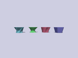 Pentagonal Planter Pots Minimalist Design Strong Fillet Collection 3d model