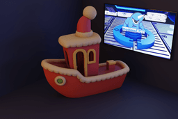 barquinho BENCHY tema Natal.stl 3d model