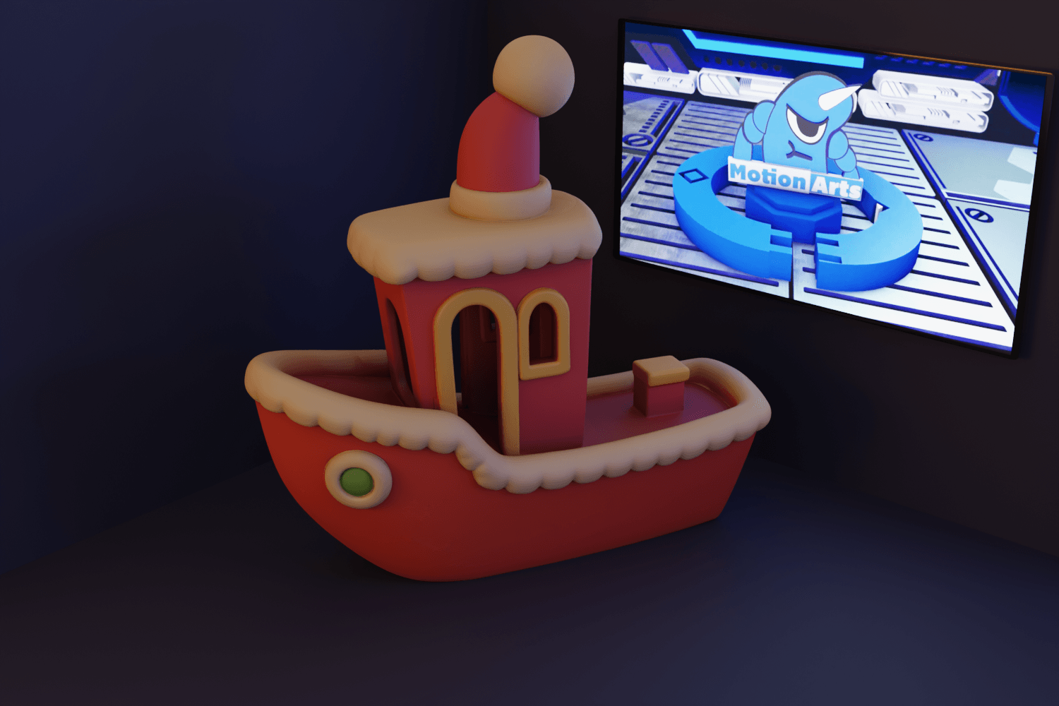 barquinho BENCHY tema Natal.stl 3d model