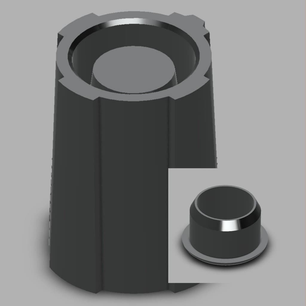 Mixing Board Knob and Cap - Small 3d model