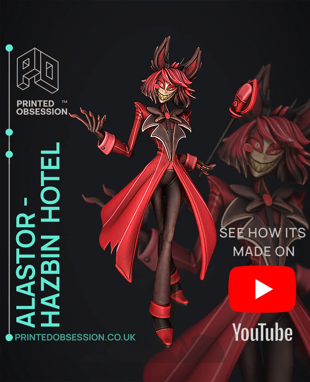 Alastor - Hazbin Hotel - Fan Art 3d model