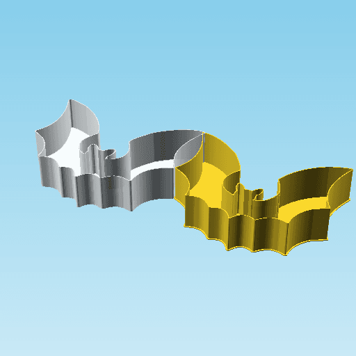 Bat 0062, nestable box (v2) 3d model
