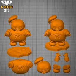 Stay Puft Chibi STL for 3D Printing ChibiSTL 3DXM 3d model