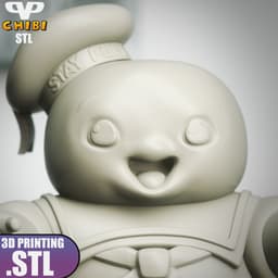 Stay Puft Chibi STL for 3D Printing ChibiSTL 3DXM 3d model