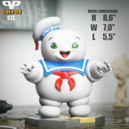 Stay Puft Chibi STL for 3D Printing ChibiSTL 3DXM 3d model