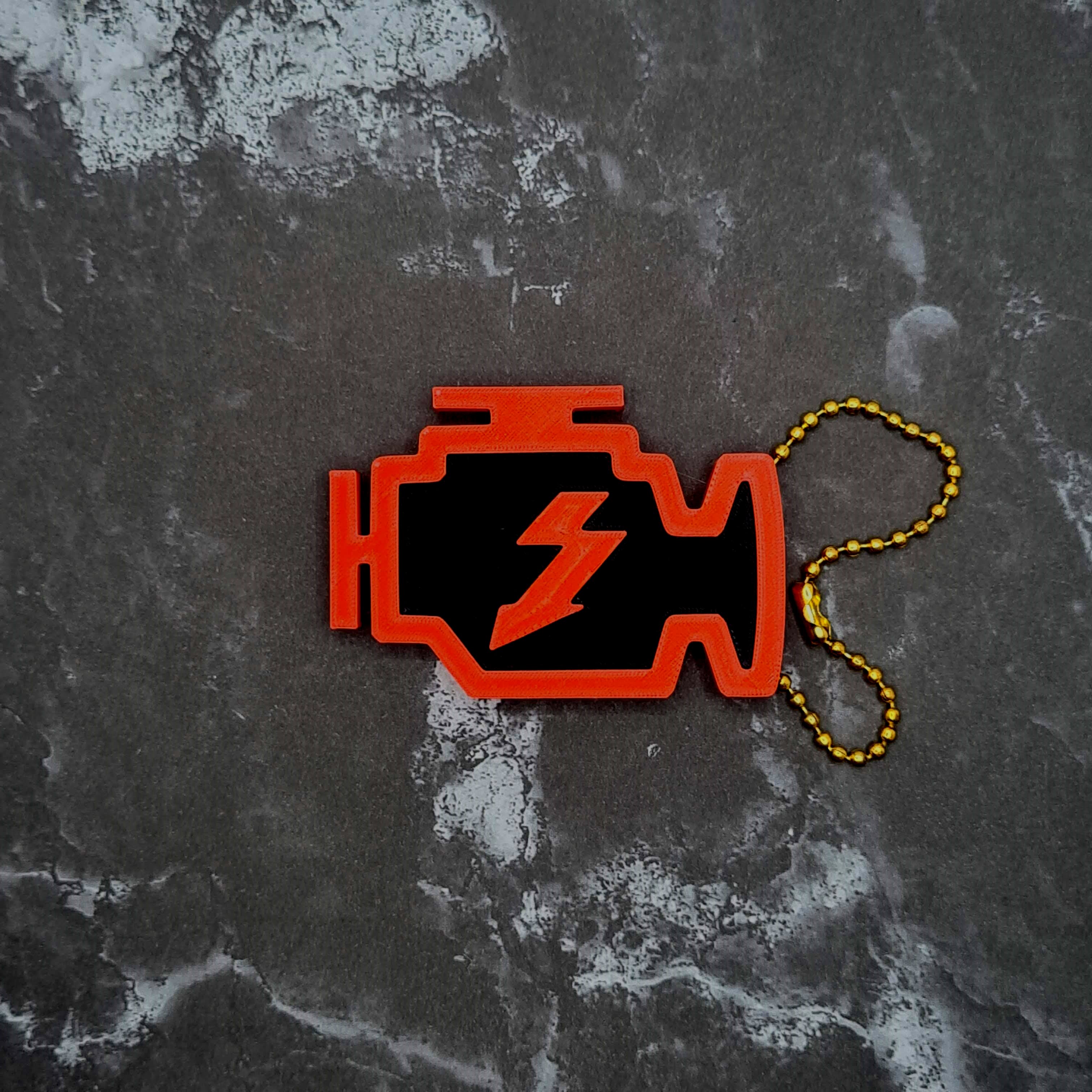 Check Engine Keychain 3d model