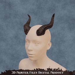 Fantasy Tiefling Stygian Skewers Cosplay Horns Baldurs Gate 3 3d model