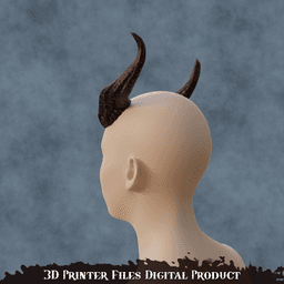 Fantasy Tiefling Stygian Skewers Cosplay Horns Baldurs Gate 3 3d model