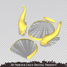 Fantasy Tiefling Stygian Skewers Cosplay Horns Baldurs Gate 3 3d model