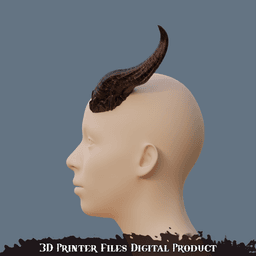 Fantasy Tiefling Stygian Skewers Cosplay Horns Baldurs Gate 3 3d model