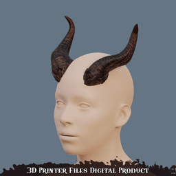 Fantasy Tiefling Stygian Skewers Cosplay Horns Baldurs Gate 3 3d model